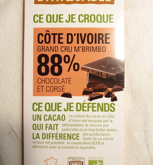 ETHIQUABLE chocolat côte d'ivoire 88% — MS Bhai Bhai Enterprise