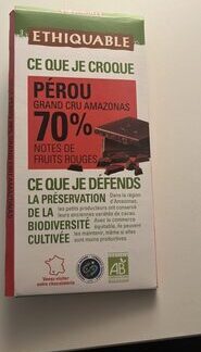 ETHIQUABLE Pérou grand cru Amazonas 70% note de fruits rouges — MS Bhai Bhai Enterprise