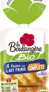 la boulangère 8 Pains au lait frais Bio à la farine complète 280g — MS Bhai Bhai Enterprise